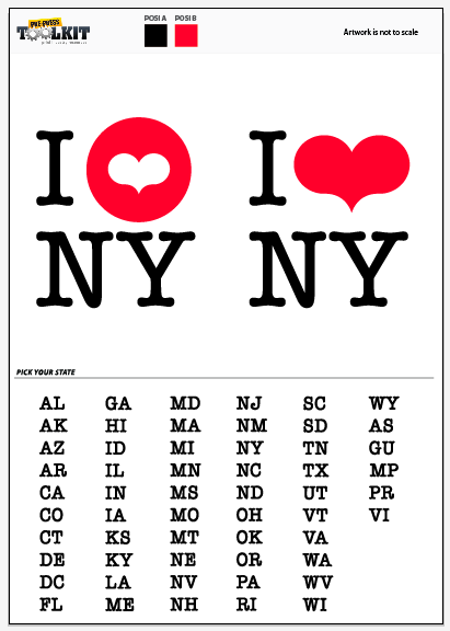 I Love NY Label Printable Template