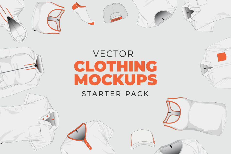 tshirt clothing mockup vector pack illustrator files