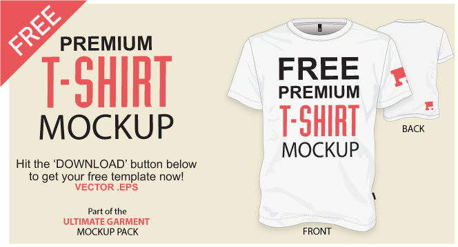 Download Free T Shirt Template Vector Mockup Vector File PSD Mockup Templates