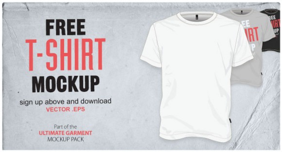 Download free-vector-mockup-t-shirt-template_lrg | Prepress Toolkit ...