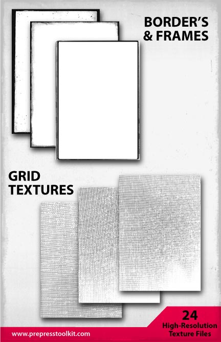 Textures T-shirt Design Grid Border Screen Print