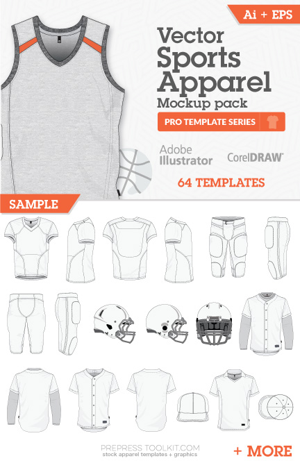 Download Football Soccer Apparel Vector mockup template pack