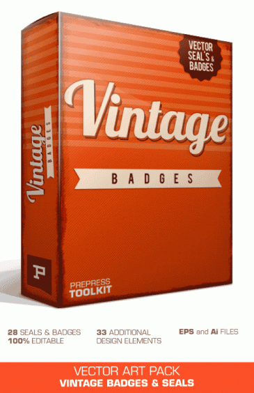 Vector Vintage Badges Seals Retro Main