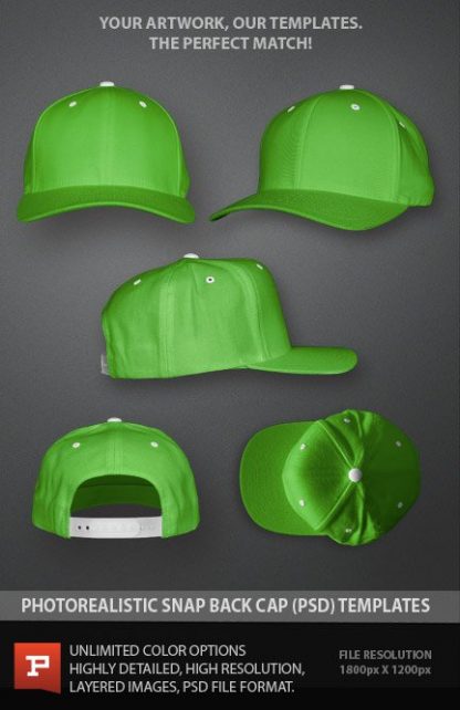 5671+ Snapback Cap Psd Mockup