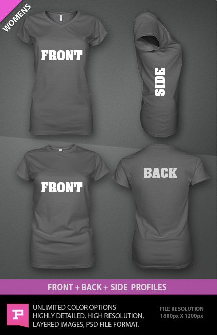 womens photoshop t-shirt templates download