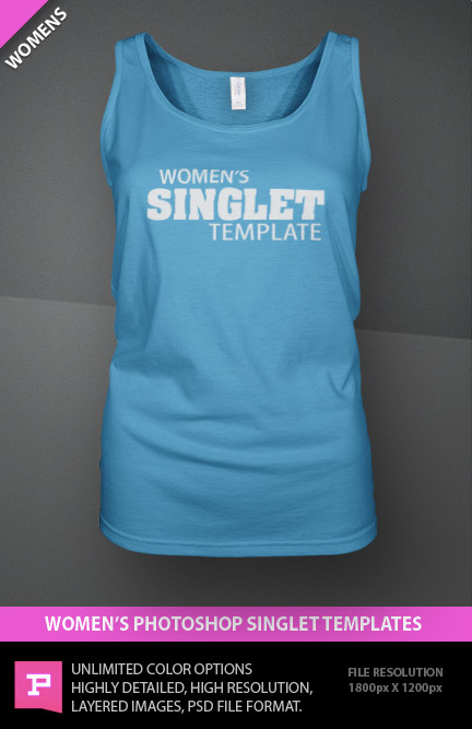 womens singlet template photoshop psd file