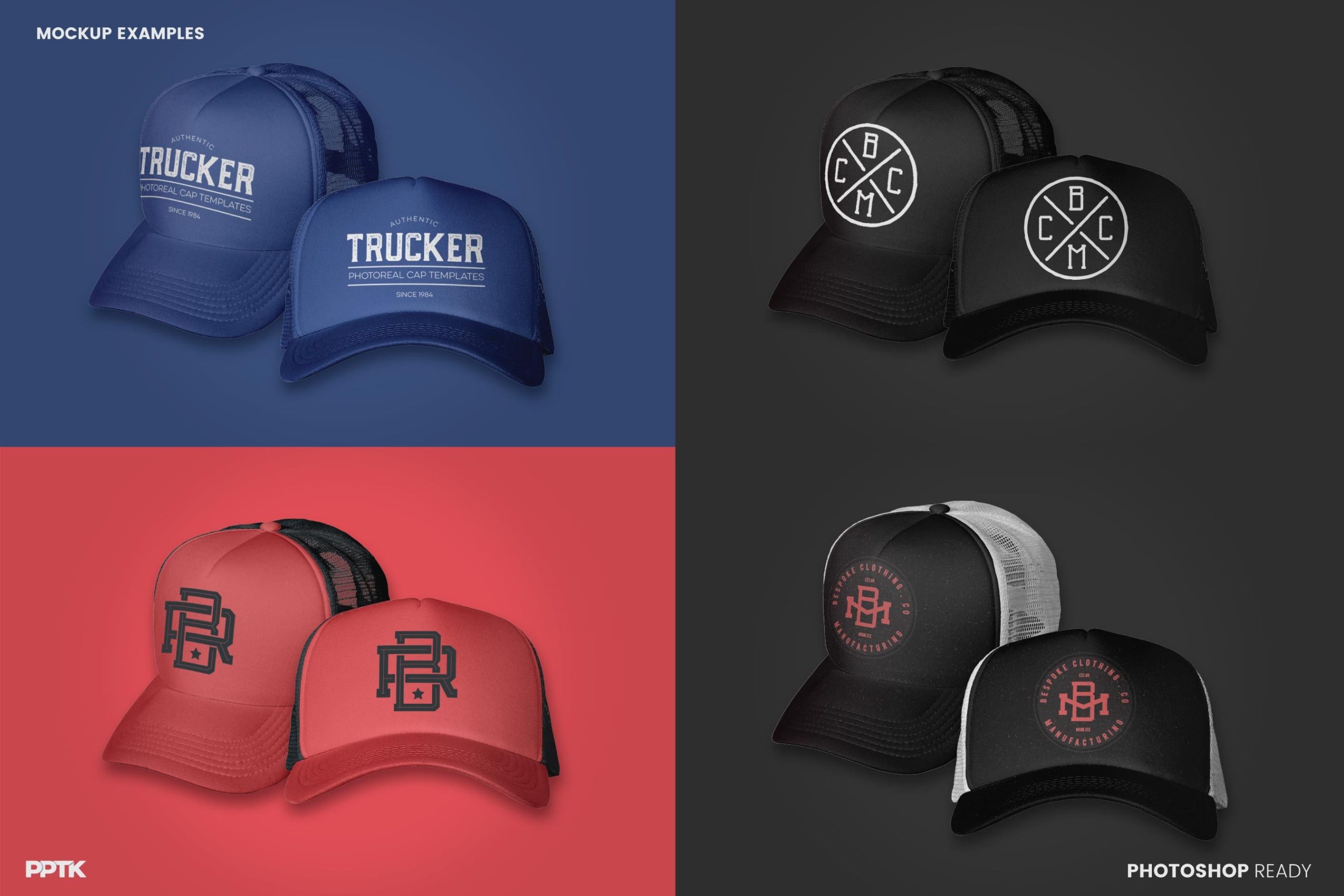 examples of trucker hat mockup