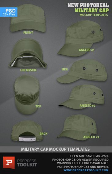 Military Cap hat style mockup template