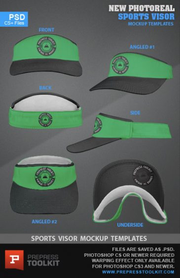 Sports Visor flexfit cap style mockup template