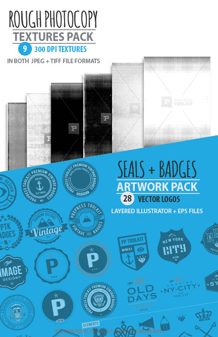 Apparel design Studio vector badges textures pack