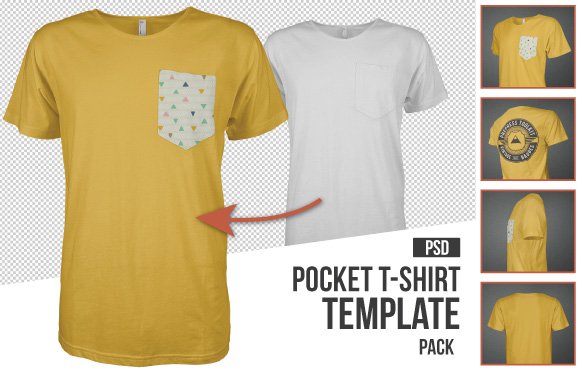 Pocket t shirt clearance template