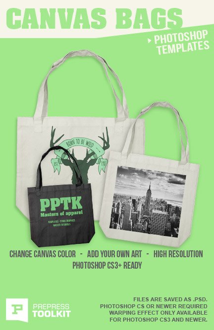 canvas bag tote photoshop template