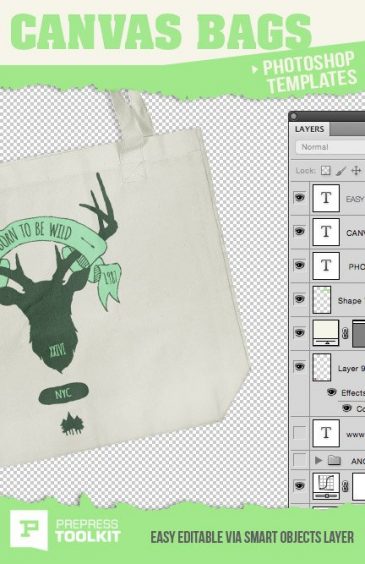 Canvas Bag Templates (PSD)   PrePress Toolkit