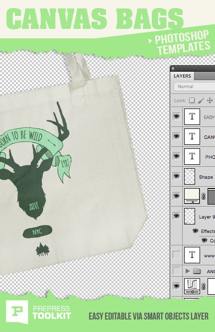 canvas tote bag photorealistic ghosted template