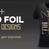 10 Gold foil t-shirt designs hand selected for inspiration