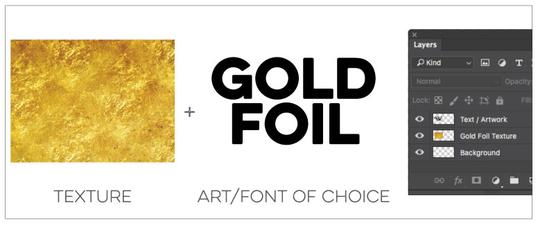 Gold Foil Effect Adobe photoshop Step 06