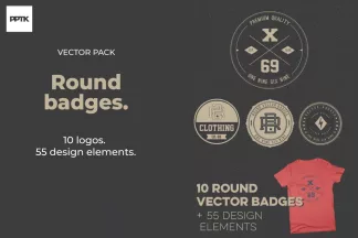 round badge design logos