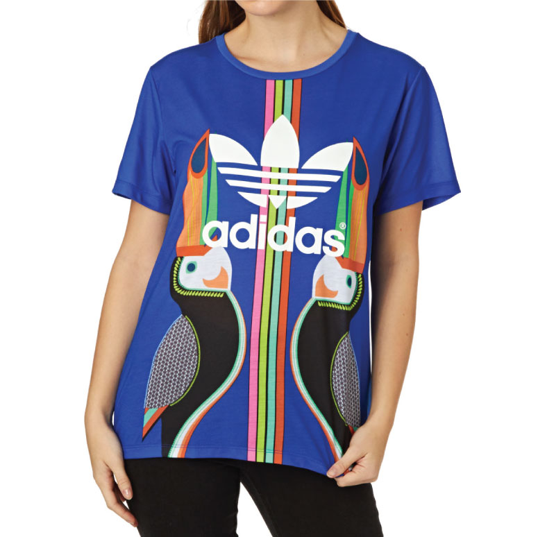 adidas t-shirts lab blue fluro screen print