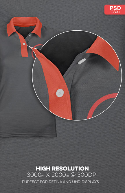 womens polo shirt mockup high resolution photoshop v2