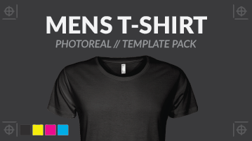 mens ghosted t-shirt template psd