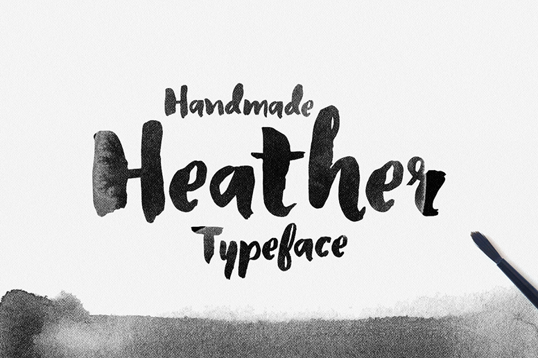 06_01 Heather font handmade type download