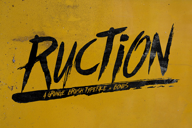 10_01 ruction font download handmade typeface