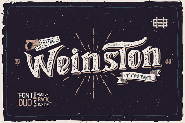 Weinston font download handmade