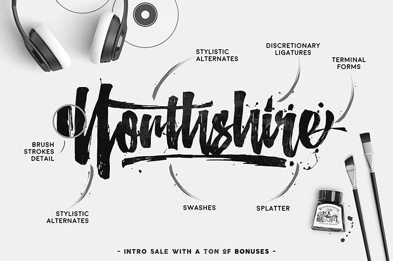 Northshire script font download handmade typography