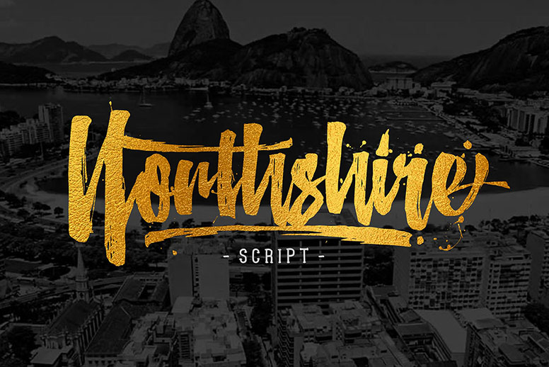 Northshire script font download t-shirt logo design