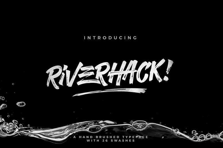 Riverhack font download handmade typeface