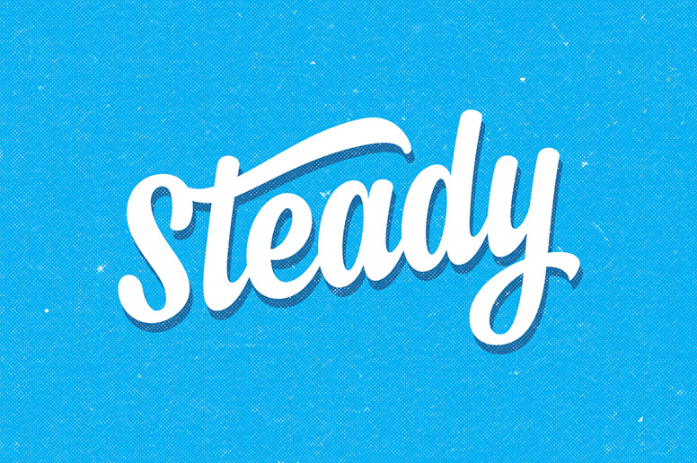 Steady script handmade brush font 2017