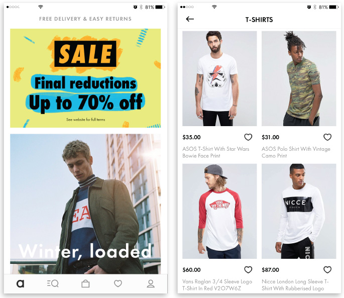 best iOS apps for designers ecommerce asos app