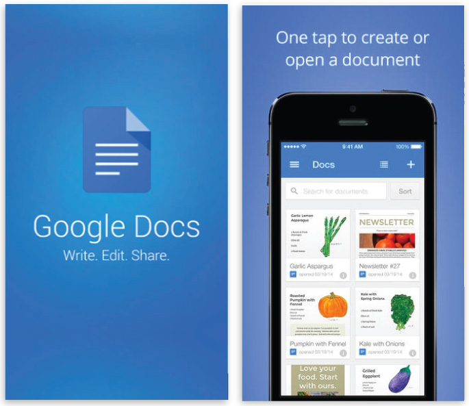 best iOS apps for designers ecommerce google docs app