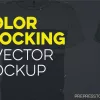 color blocking vector clothing mockup illustrator TMB