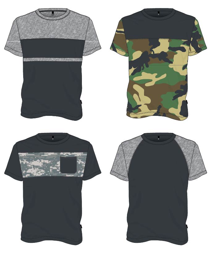 how to color block t-shirt clothing design chest samples