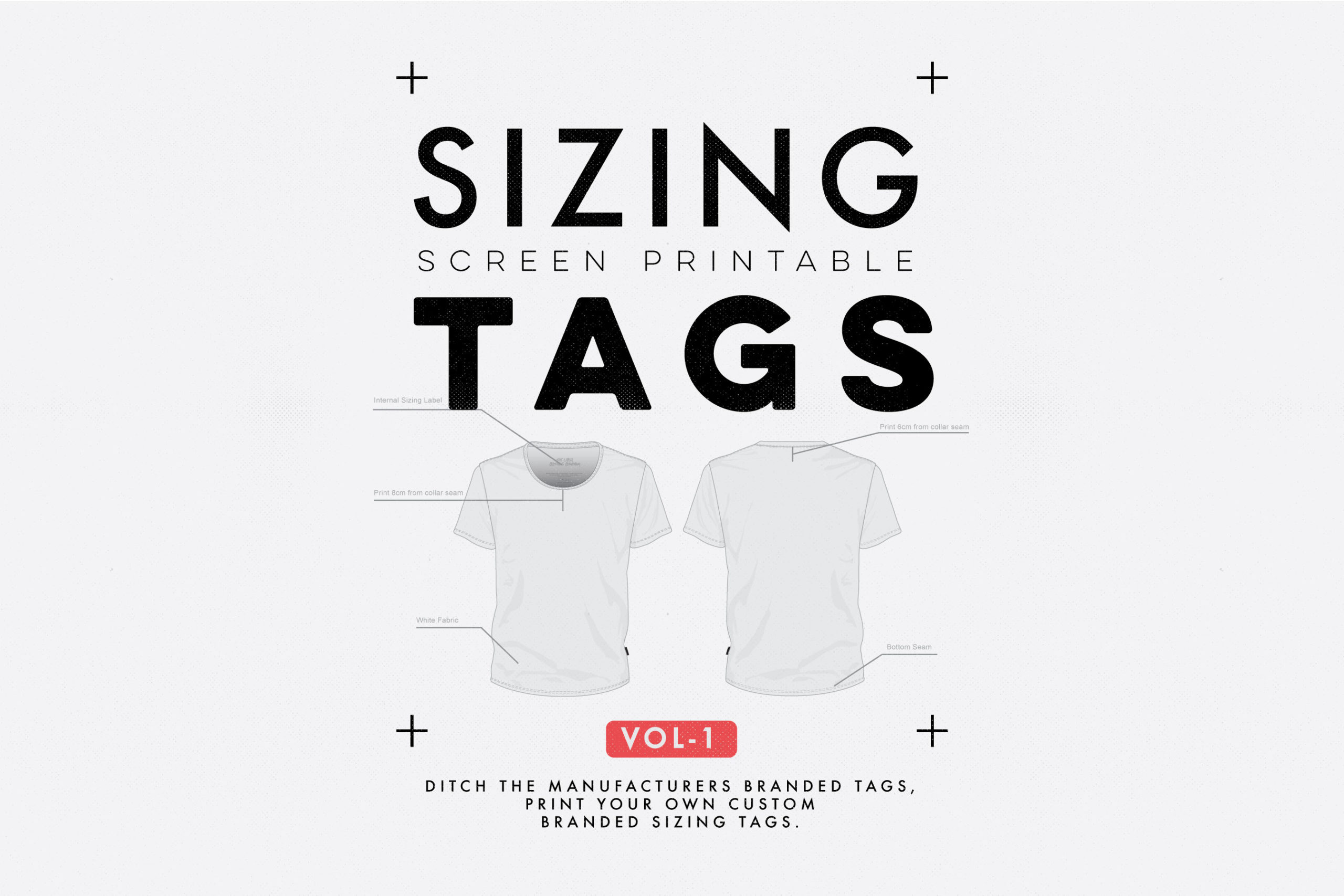 tag sizes illustrator free download template