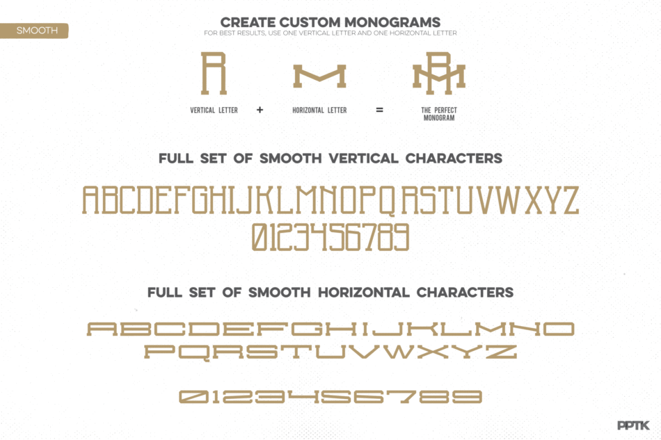 Monogram Creator Pack 01 how to create smooth letters