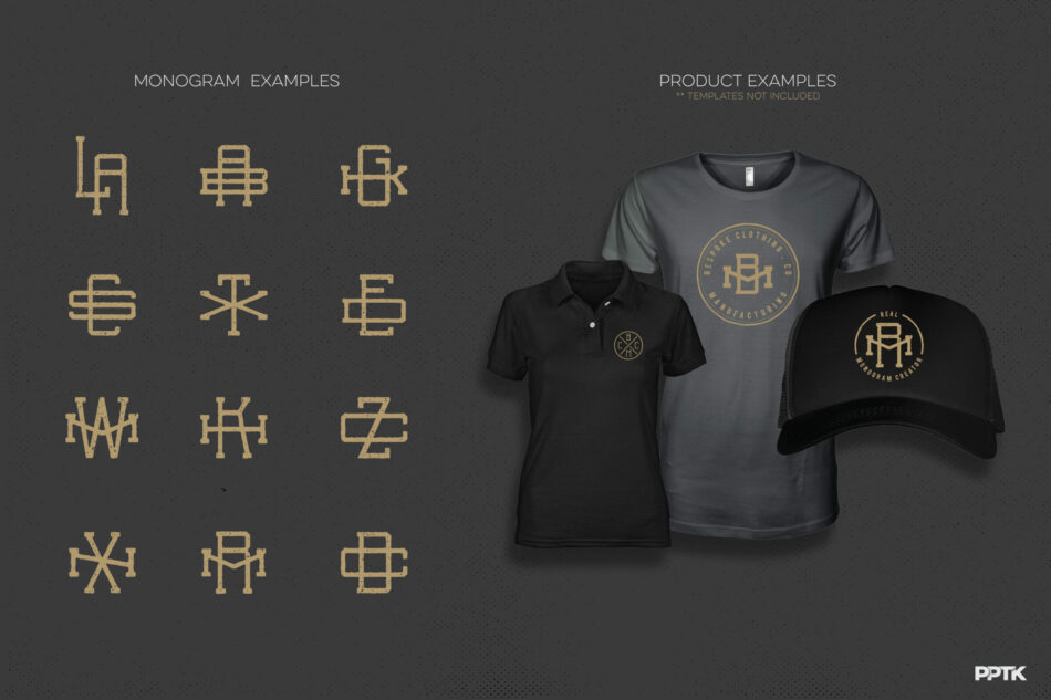 Monogram Creator Pack 04 how to product examples