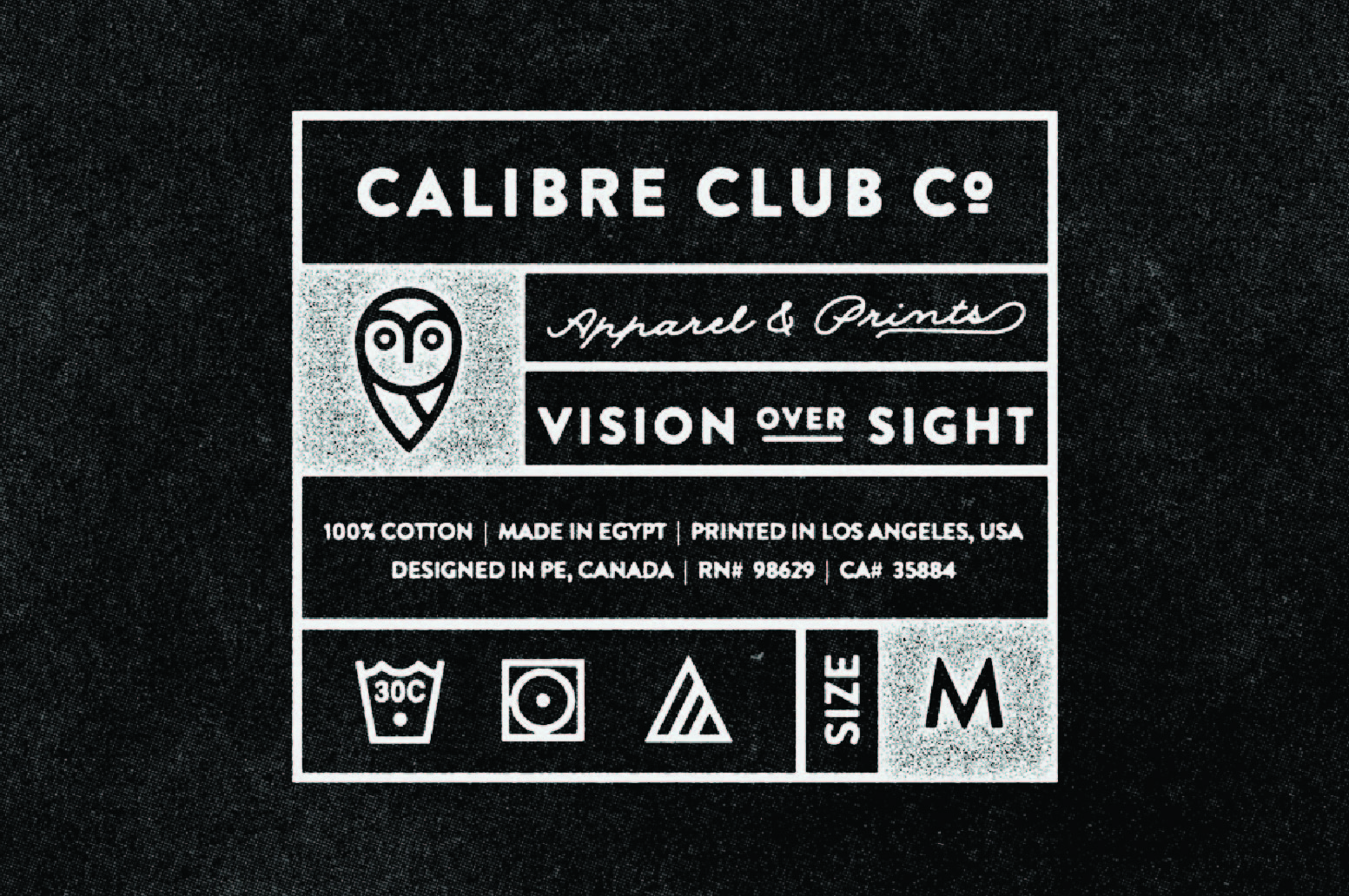 03 internal sizing tag t-shirt calibre club