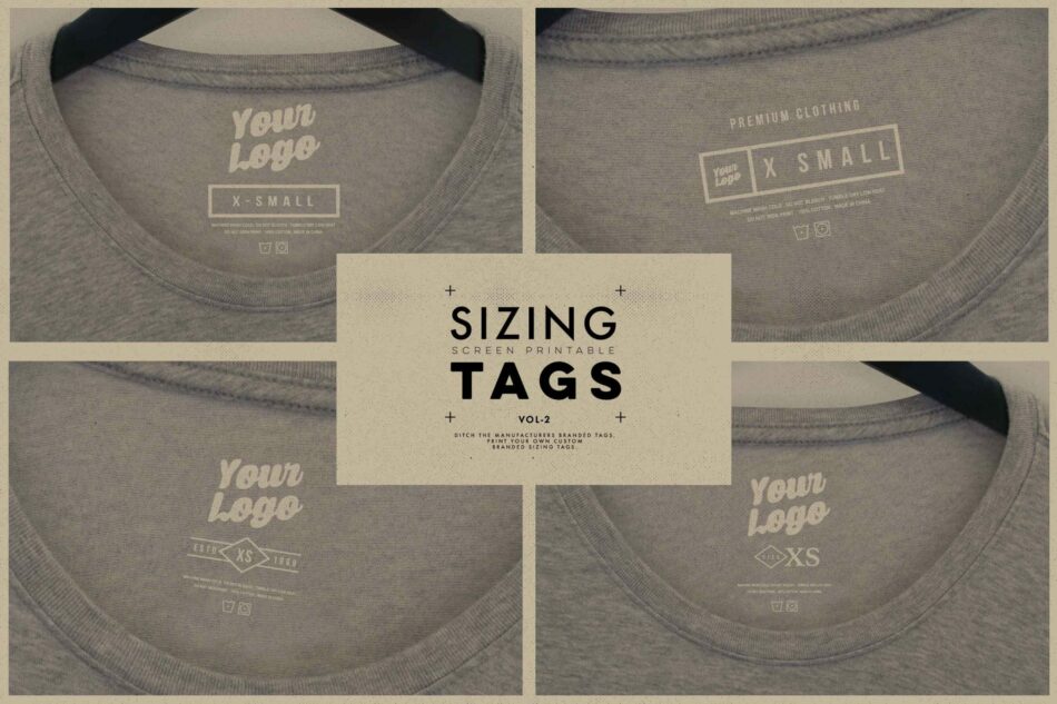 clothing t-shirt internal sizing tag templates VOL2 02