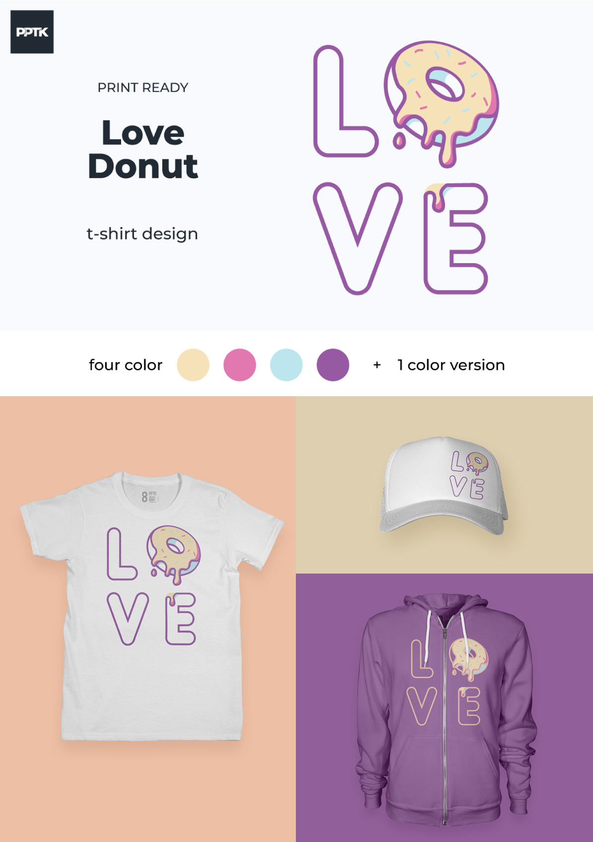 t-shirt design pre separated donut